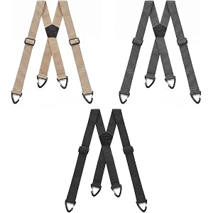 Gyctgav 3Pcs X Back Hidden Suspenders Men Invisible Under Shirt Adjustable | Polyester & Plastic Adjustable Suspenders for Da