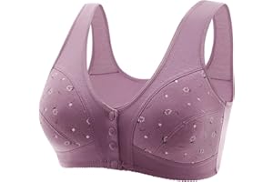 MAISDGOP Sports Bras for Women Front Close Button Cotton Bra Comfy No Wire Buckle Underwear Casual Sexy Breathable Lingerie