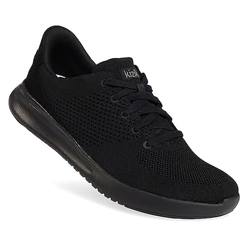 Kizik Slip On Sneakers: Lima - Comfortable All-Day Wear, Hands Free Convenience, Breathable Knit Top, Mens & Womens Walking Shoes with Arch Support - Black Black Outsole M7.5 / W9