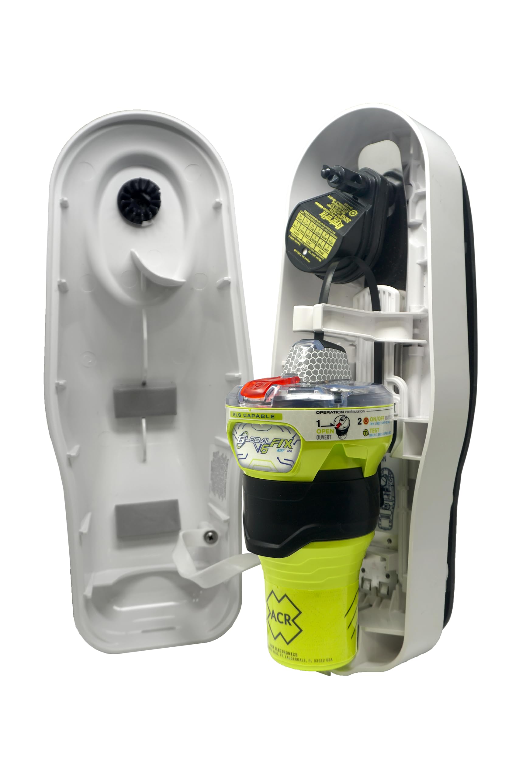 ACR GLOBALFIX V6 GPS EPIRB SOS, Global Coverage, Return Link Service & Mobile App - CAT 1 Auto Release Bracket (2853) - Global Satellite Emergency Signaling for Search & Rescue,10 Year Battery Life