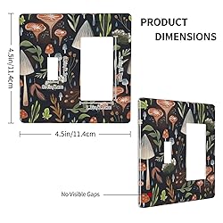 Boho Mushroom Forests 2 Gang Single Toggle Rocker