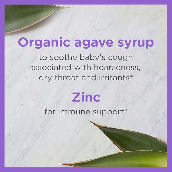 ZARBEE’S BABY COUGH SYRUP + IMMUNE WITH ORGANIC AGAVE + ZINC; NATURAL GRAPE FLAVOR; FOR BABIES 6+ MONTHS, 2 FL OZ(PACK OF 1)