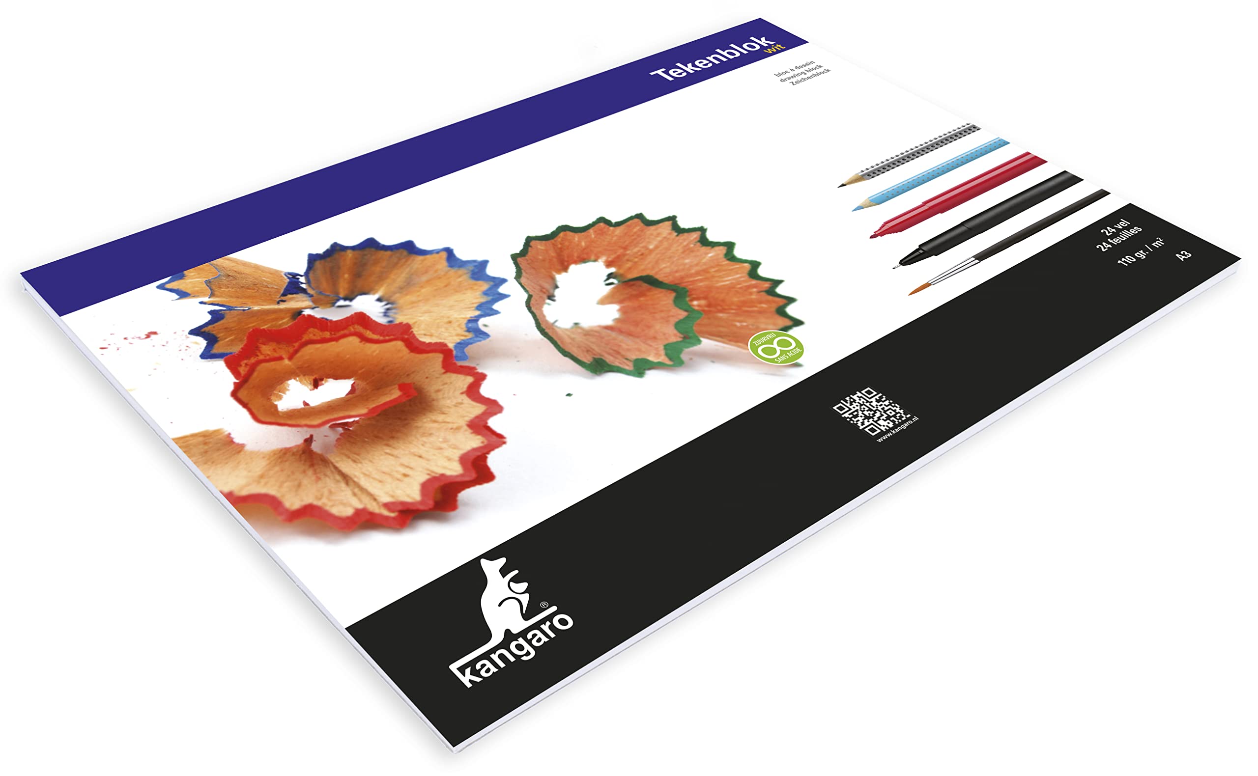 Kangaro Drawing Pad A3 110 g 24 Sheets White 30 x 42 x 0.5