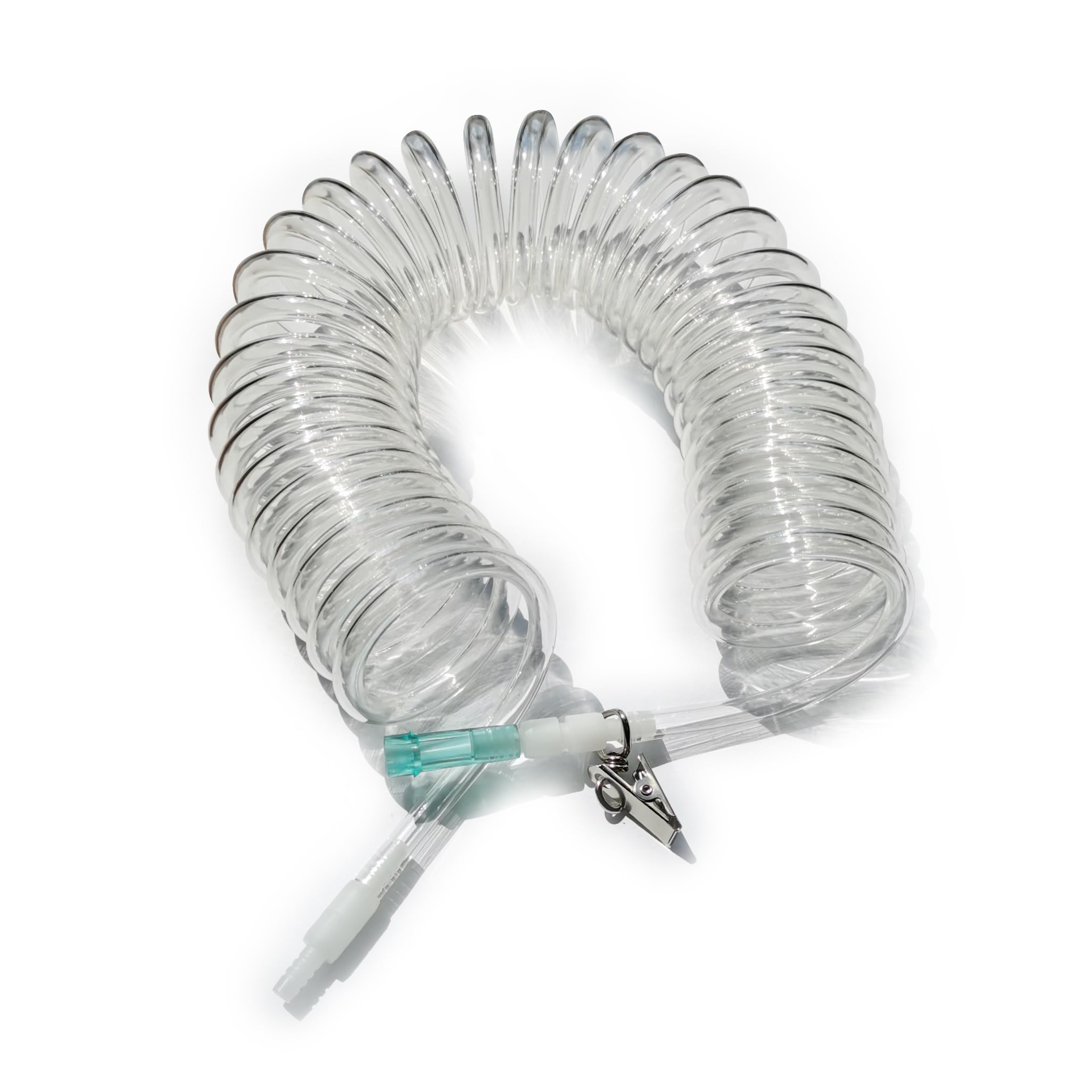 Photo 1 of 12 feet Retractable Oxygen Tubing for Oxygen, with 360°Swivel Connector and Clip