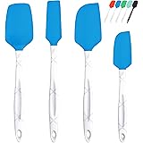 M KITCHEN Silicone Spatula Set - Heat Resistant & BPA Free - 4 Piece Nonstick Rubber Spatulas, Spoonula, Jar Scraper for Cook