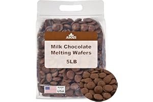 ASOZI Milk Chocolate Melting Wafers – 5 LB Resealable Bag, Smooth & Velvety Chocolate for Baking, Candy, Dubai Chocolate Bars & Confections (Milk Chocolate)