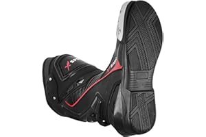 PROFIRST Original Leather Motorcycle Boots Waterproof Motorbike Shoes Armoured Boot Protection Anti Slip Racing Sports