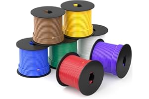 GOGOONE 7 Way Trailer Wiring Harness Enough14 Gauge Traditional SAE Primary Wire Spools Low Voltage CCA for Camper Towing Wiring Automotive Car Stereo Audio Hookup Wiring 12V（700Ft Total）