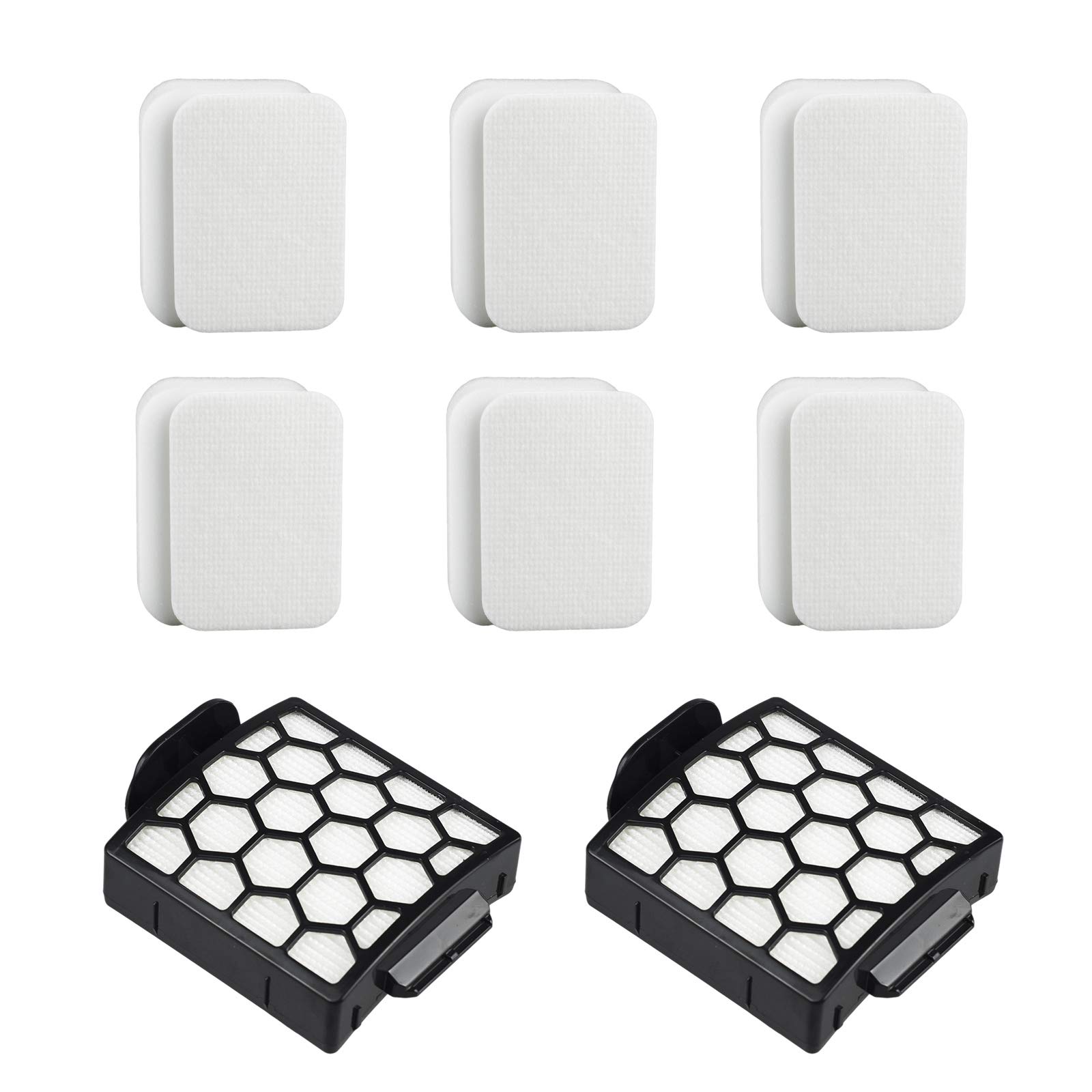 6 Foam Filter + 2 Hepa Filter Replacement for Shark ZU62 ZU60 NV255 NV150 NV251 NV151 Navigator Rotator Pet Pro Upright Vacuum Part 1238FT60 1239FT60