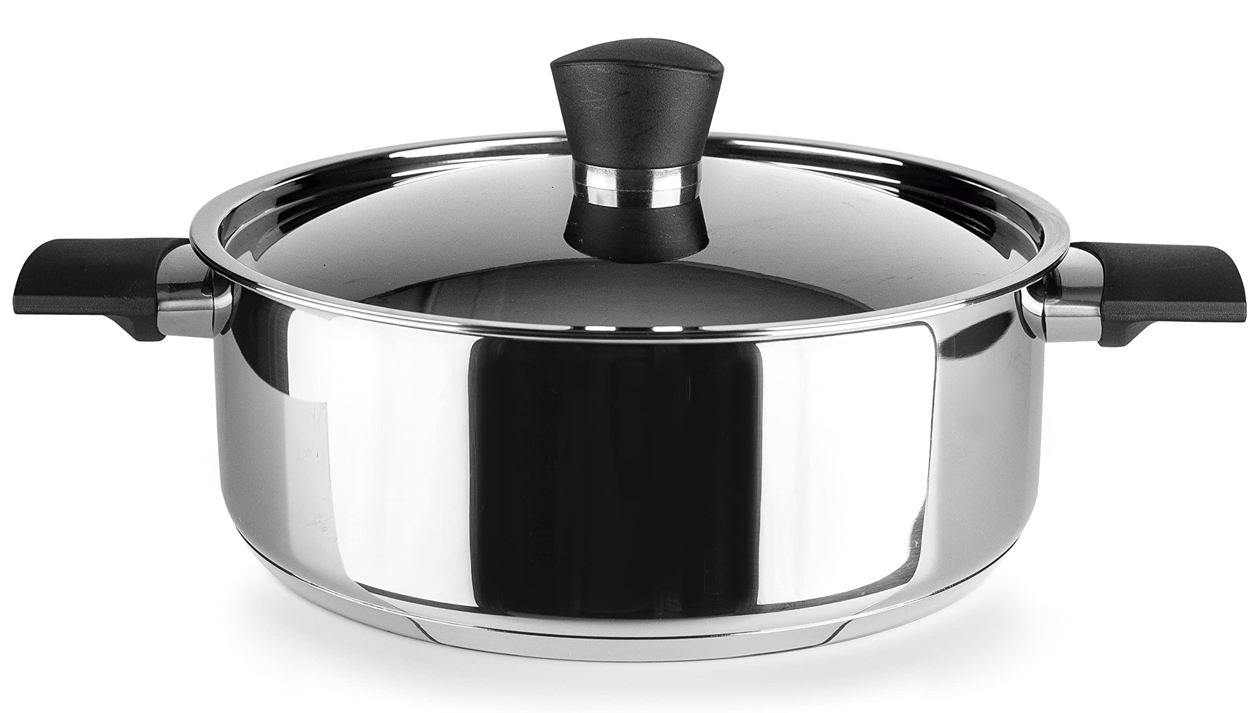 IBILI Svea Casserole with Lid, 22 cm, 18/10 Stainless Steel, Suitable for Induction Hobs