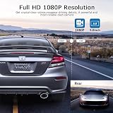 ORSKEY Dash Cam Front and Rear 1080P Dual Wide 170° HDR 3.0" LCD Night Vision view 4