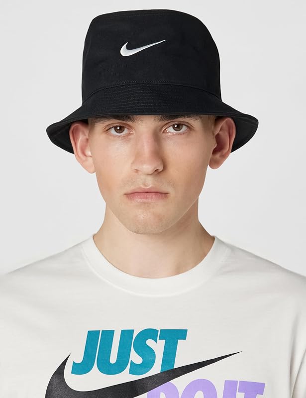 Bucket Hat U Nk Apex Bucket Sq Swsh L, Black/White, FB5382-010, S
