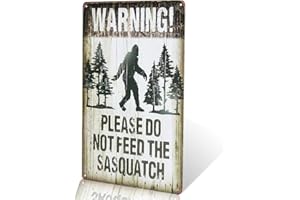 dingleiever-Note Plate Warning Please Do Not Feed The Sasquatch Funny Outdoor Road Sign