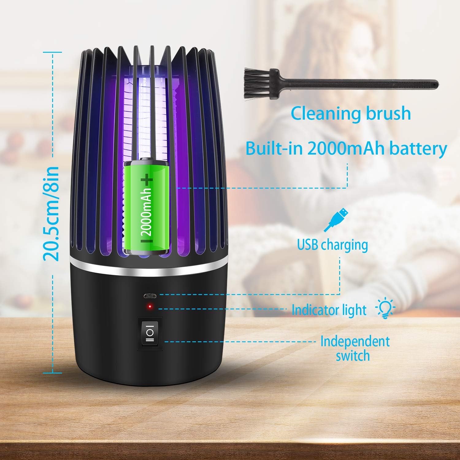 Control de insectos en interiores MGRETT Lámpara Mosquito Electrico