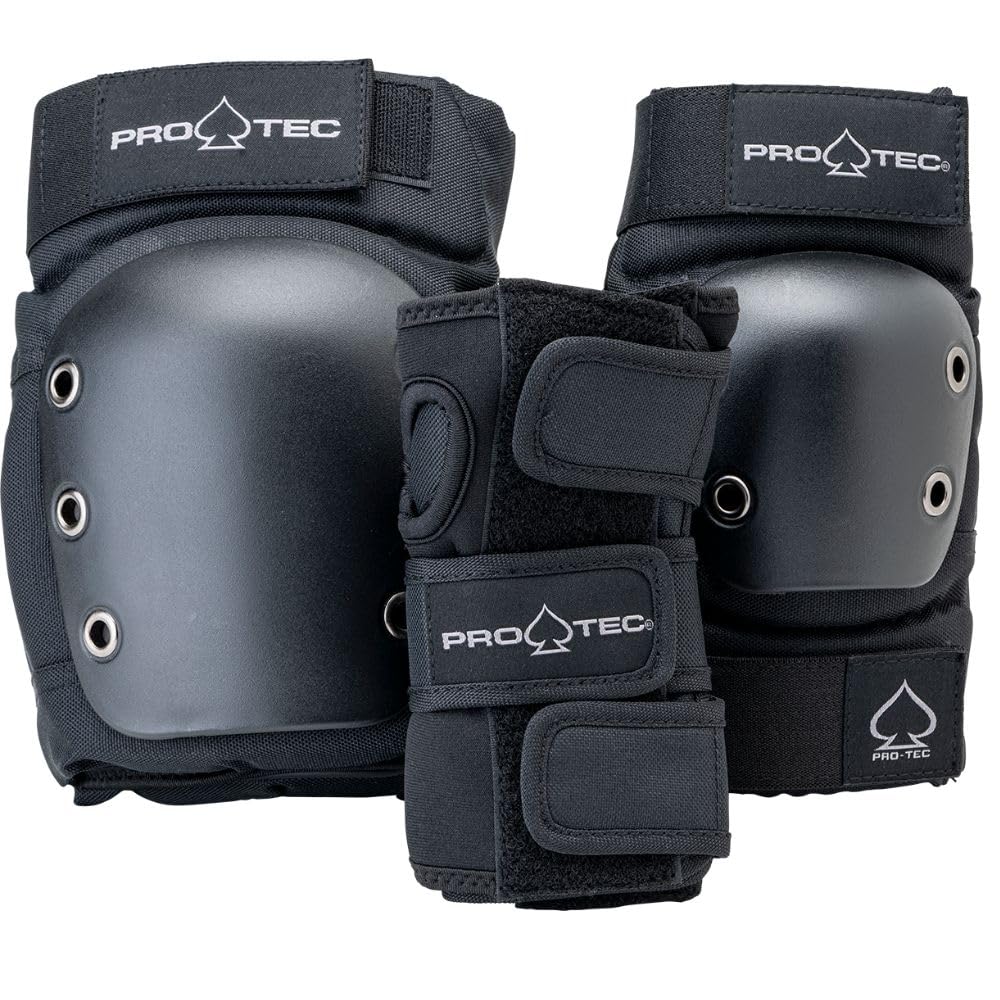 Pro Tec Unisex Youth Pro-tec Pads Street Gear Junior 3 Pack Open Protection Set, Black, YM UK