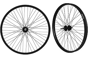 EXCEEDHUB 20"/26" x 1.85" Heavy Duty Bike Rim Wheelsset, Front and Rear Wheel, 12 Gauge 48 Spokes Wheelset, Double Wall Aluminum Alloy Bicycle Wheels Rims Disc Brake MTB Wheel Set