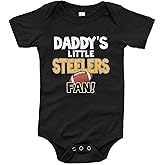 NanyCrafts Baby's Daddy's Little Steelers Fan Bodysuit, Baby Steelers Fan