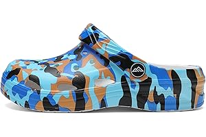 Mallaza Boys Girls Camo Garden Clogs: Comfortable Slip-On Beach Sandals for Littele Kid/Big Kids and Sizes