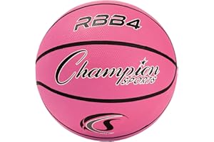 Champion Sports Rubber Intermediate Basketball, Heavy Duty - Pro-Style Basketballs, and Sizes - Premium Basketball Equipment,