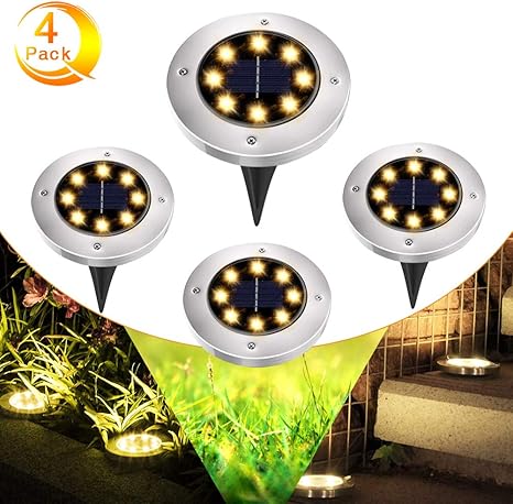 Solarlampen Garten Uoune 16 Led 4 Pack Solar Gartenleuchten Bodenleuchten Solarleuchte Aussen 4 Stuck Edelstahl Aussenleuchte Wasserdicht Fur Rasen Weg Hof Auffahrt Innenhof Gehweg Amazon De Beleuchtung