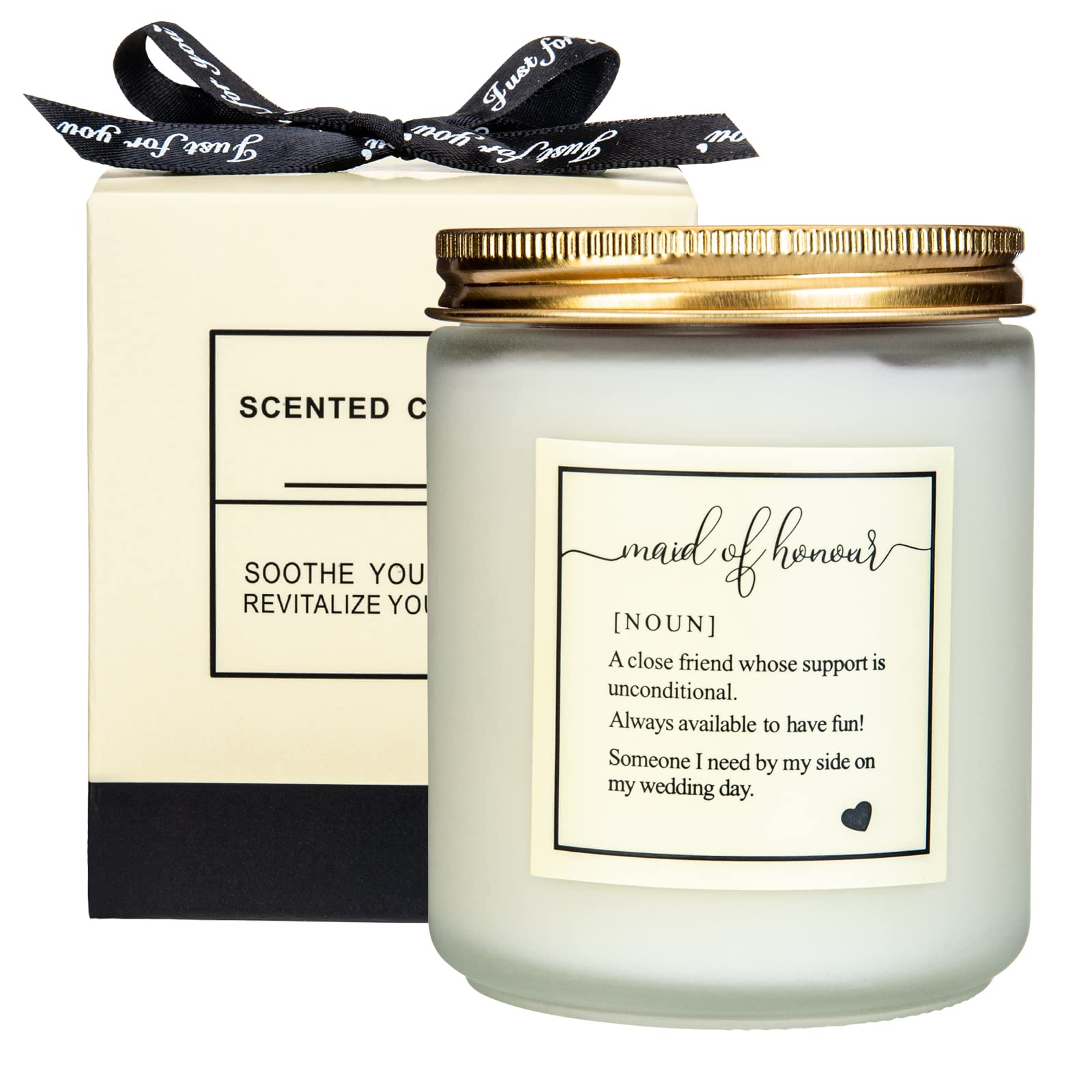 Rosemary & Orange & Sage Scented Candles - Bridesmaid Definition & Maid of Honour Candle - Wedding Gift Bag Ideas