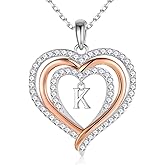 Iefil Birthday Gifts for Women - 925 Sterling Silver Initial Necklace, Anniversary Birthday Gifts for Wife Girlfriend, Jewelry Gift for Wife Mom Daughter Her