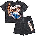 Hot Wheels T-Shirt and French Terry Shorts Outfit Set Toddler to Big Kid