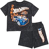 Hot Wheels T-Shirt and French Terry Shorts Outfit Set Toddler to Big Kid