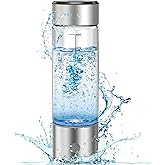 MOVOCA Hydrogen Water Bottle, 3Min 2200PPB Rapid Hydrogen Water Generator -SPE PEM Tech, 14OZ Portable Hydro Water Machine, Health Care Gifts for Husband, Wife, Family, Friends, Travel