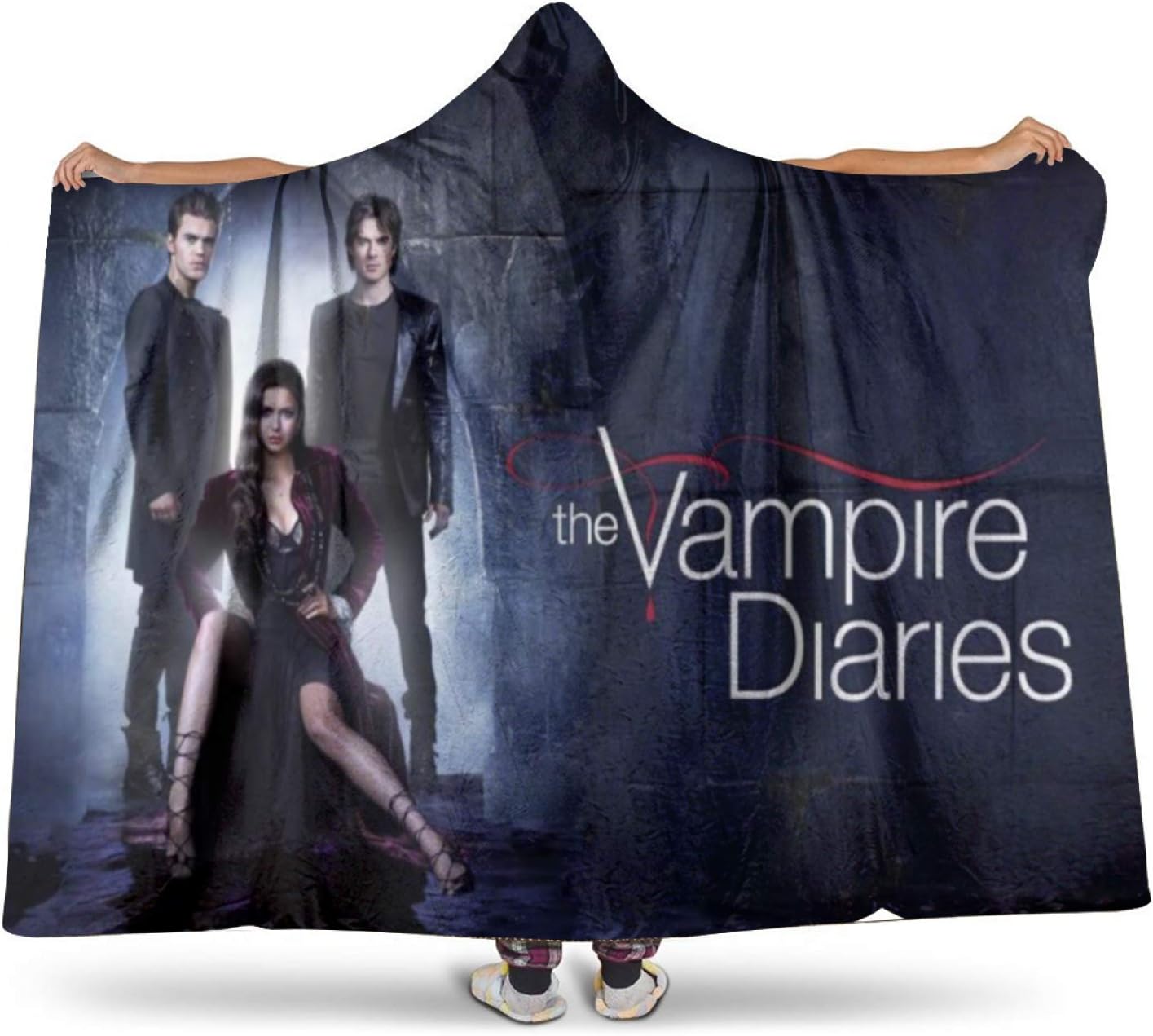 The_Vampire_Diaries Plush Fleece Blanket Hoodie for Women and Adults Couch Throw