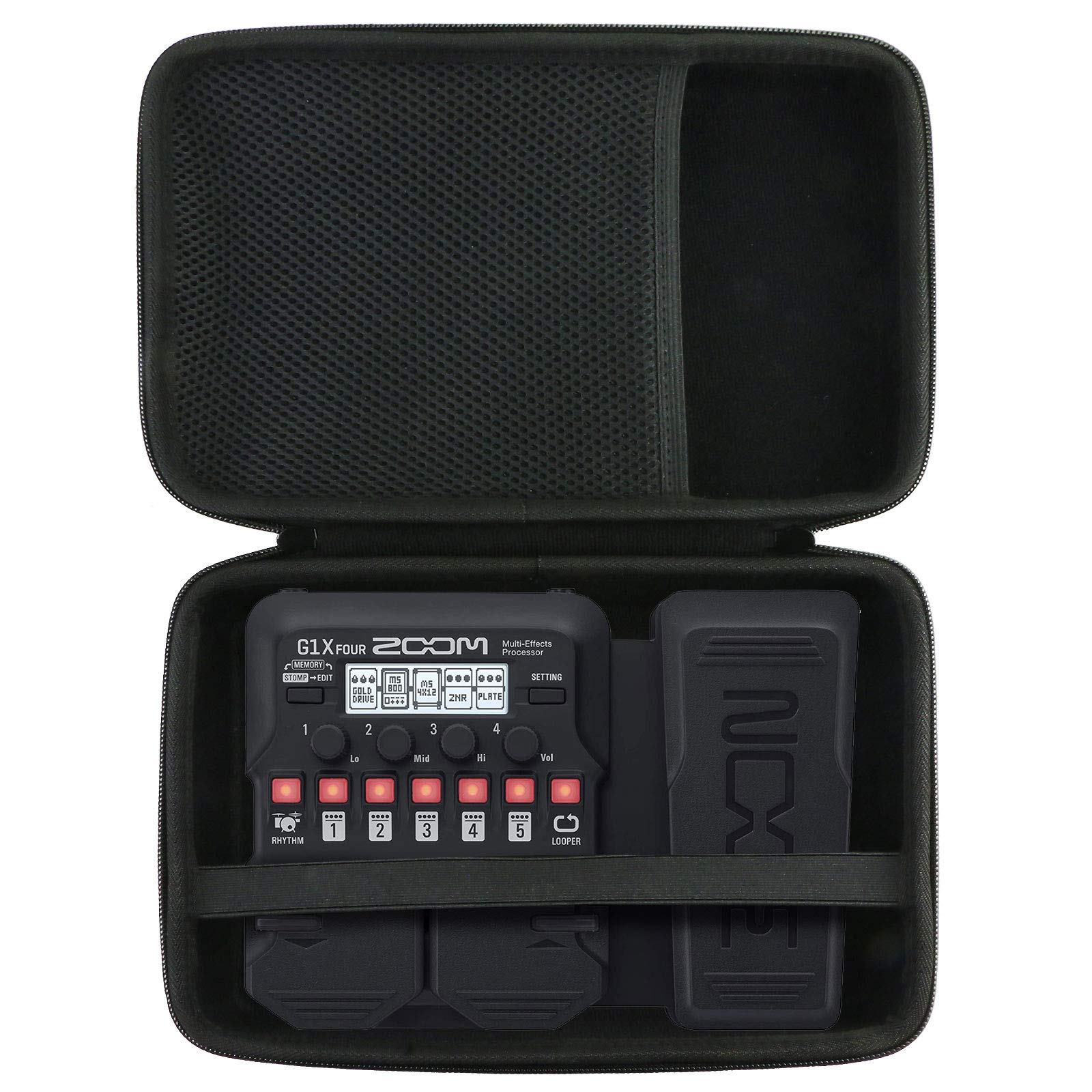 co2CREA Hard Travel Cover Case for Zoom G1X, UB1X, A1X, FOUR/IFS Multieffect Pedal Amp Simulator
