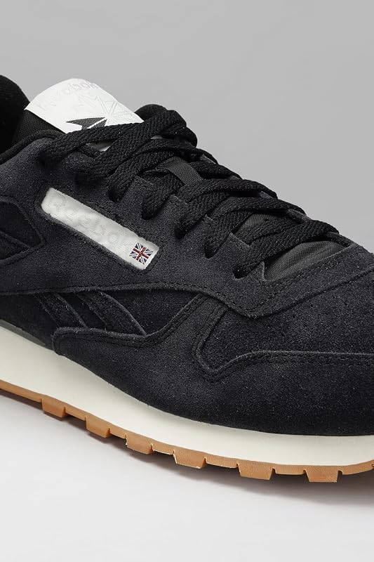Classic Leather, Baskets Unisexe-Adulte, Gum pour Craie Noir, 36 EU — photo 6 sur 7