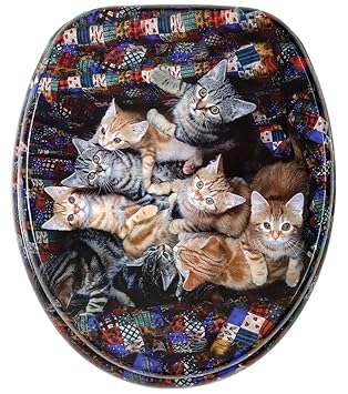 WC Sitz, hochwertige Oberfläche, einfache Montage, stabile Ausführung, Katzen