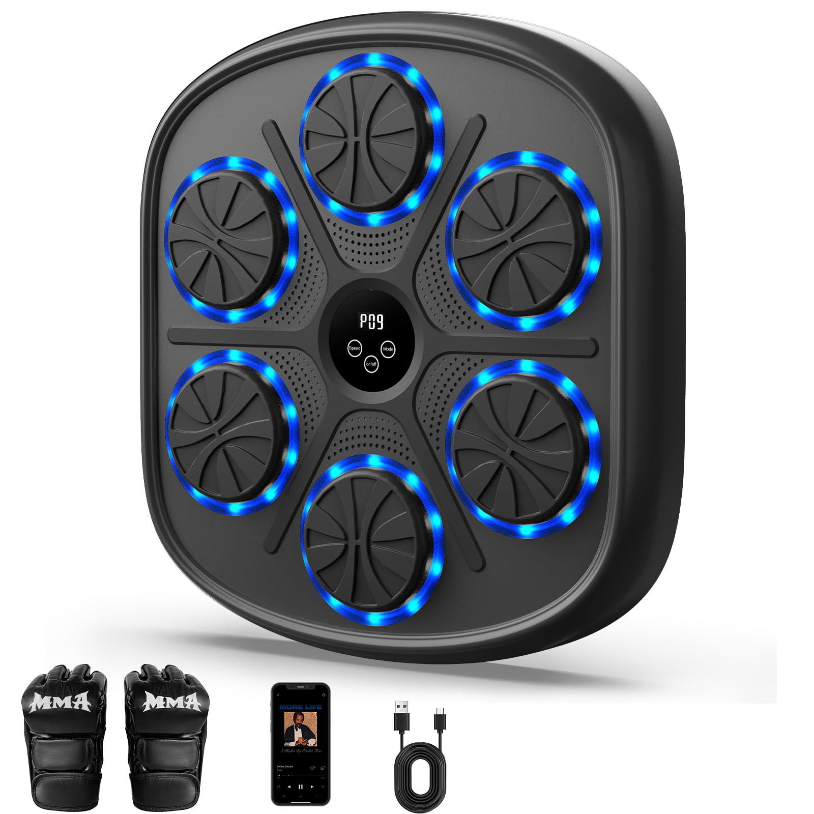 Photo 1 of 2025 Music Boxing Machine for Adults and Kids, Smart Bluetooth Boxing Machine Wall Mounted Music, Adjustable Hitting Sound Volume, Durable PU Material, Fitness/Lose Weight in Home