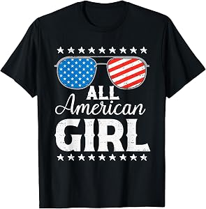All American Girls 4th Of July Patriotic USA Family Matching T-Shirt