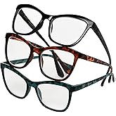 Betsey Johnson Women's Telcroc 3 Pack Reading Glasses Way, Black, Tortoise, Teal Tortise, 1.5X + 1.5