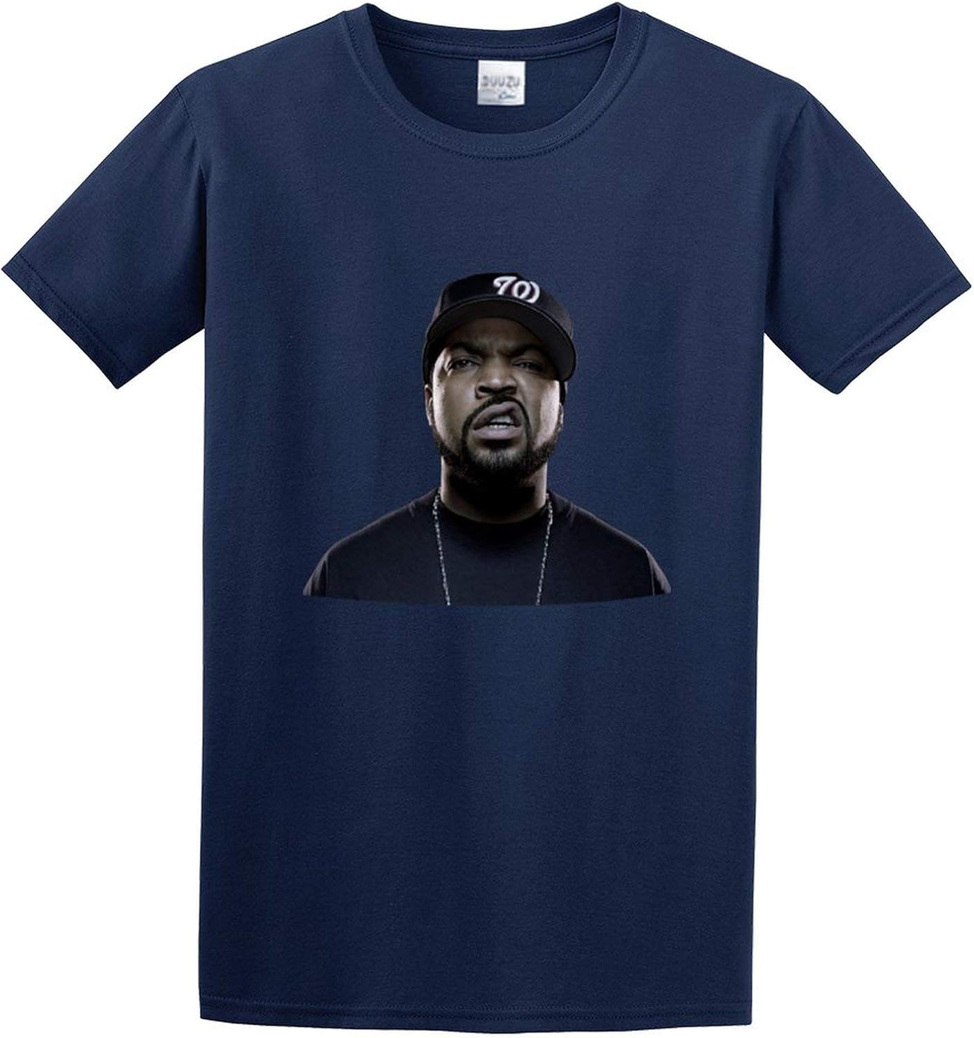 Rapper Ice Cube Men Cotton Blend Shirt Color：Navy, Size： S Amazon.co