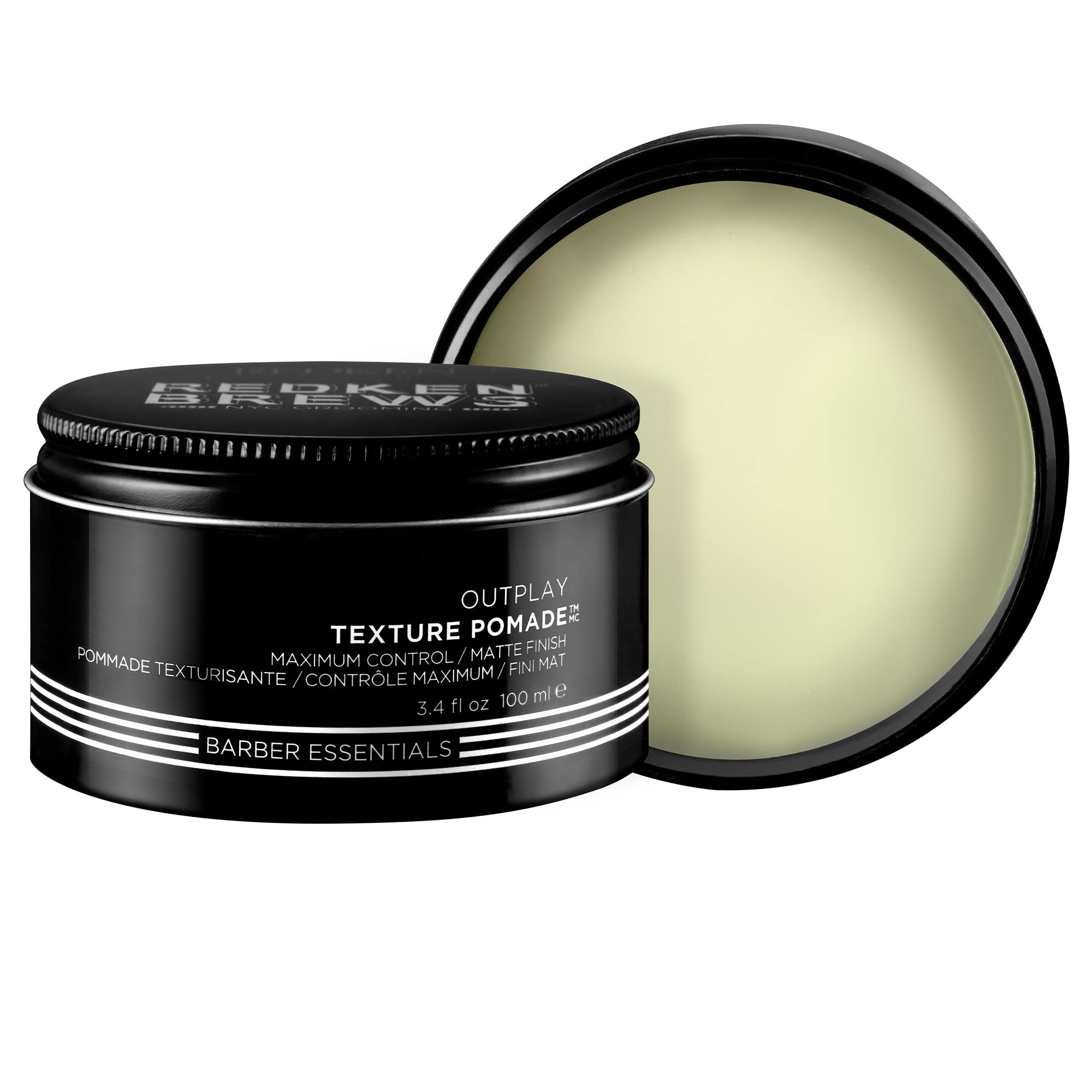 Photo 1 of Redken Brews Texture Pomade For Men For All Hair Types - Maximum Strong Hold, Natural Matte and Low Shine Finish With No Crunch Styling and Sculpting
