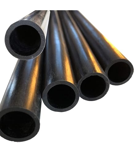 2-Pack Carbon Fiber Tubes - 12mm OD X 10mm ID X 1000mm Length, 3K Gloss Finish For Drones & Robotics