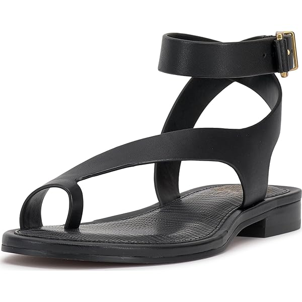 Amazon.com | Cole Haan Women's Fenley Sandal Flat, Black, 8