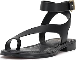 Vince Camuto Women's Liba Flat Sandal, Black, 11