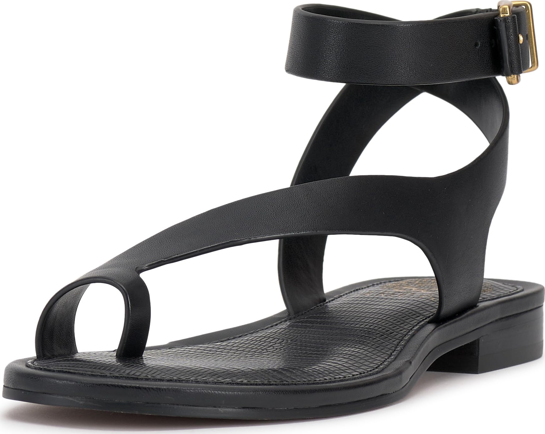 Vince Camuto Women's Liba Flat Sandal, Black, 11