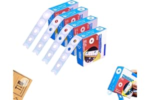 Meiguihai 4 Box 1000 Pack Loose-Leaf Paper Hole Reinforcement Labels Round Stickers,Waterproof Stickers Simple Reinforcement 