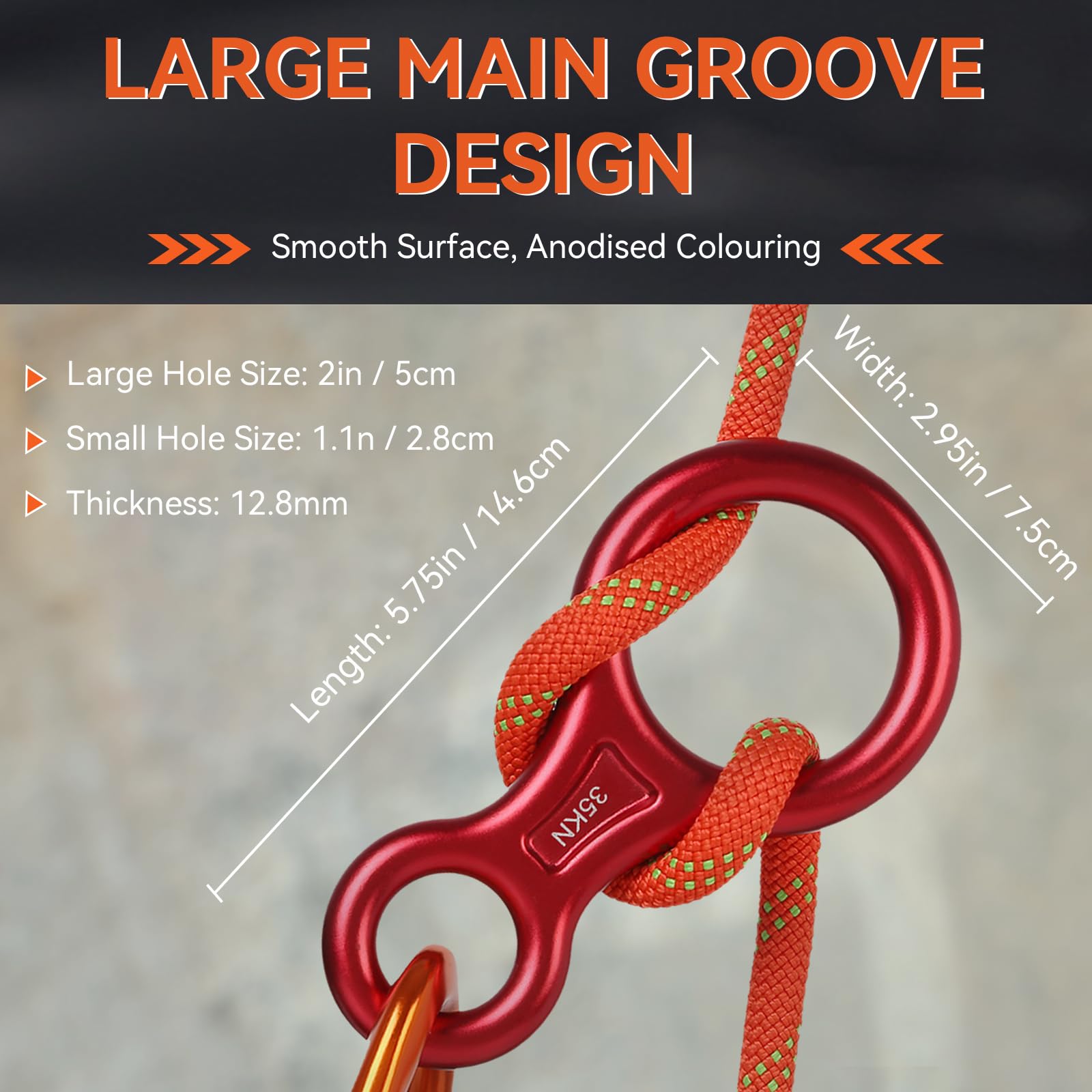 Mua Rescue Figure 8 Descender Climbing Gear Downhill Equipment 35KN ...