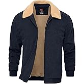 TBMPOY Men's Corduroy Jacket Sherpa Fleece Lined Casual Coat Turn-Down Collar Winter Warm Thickened Jackets with Pockets