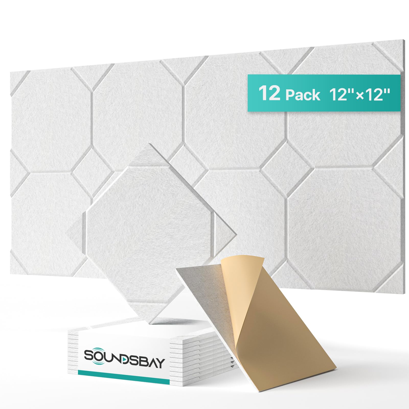 Photo 1 of *USED*
Acoustic Panels, 12 Pack Soundproof Wall Panels Self-Adhesive, Sound Proof Panels for Walls, Office,Reccording Studio, Ceiling 12" X 10" X 0.4"