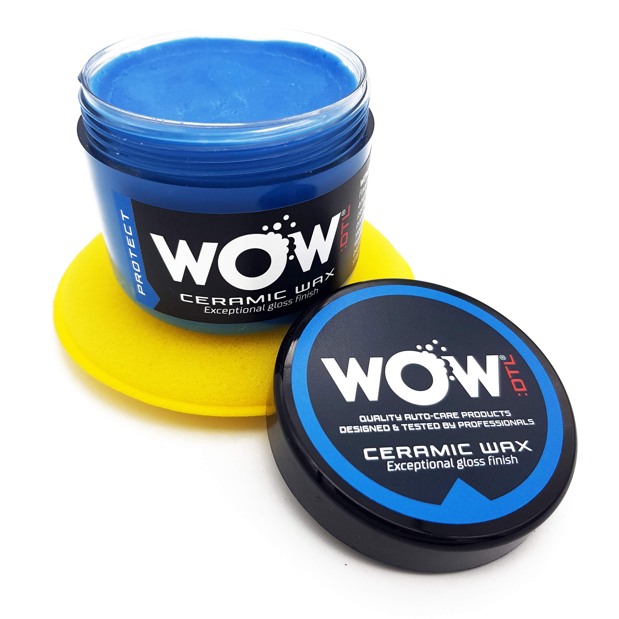 WOW:DTL Ceramic Paste car wax 100g Protection with a High Gloss Finish (Free applicator pad) - Contains Premium Carnauba, Bees & Montan wax, SIO2