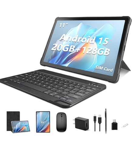 Amazon.com : 11 inch Android 15 Tablet, 20GB RAM 128GB ROM , 2TB
