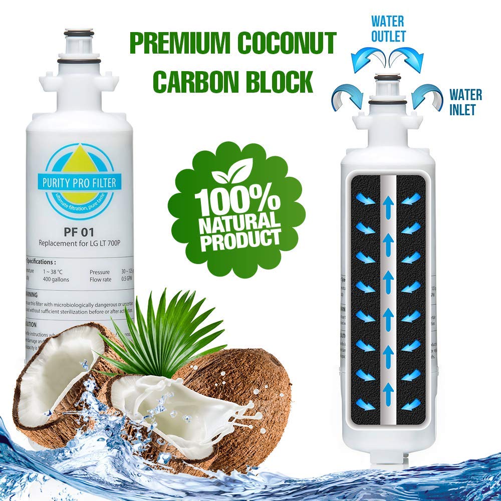 LG LT700P OEM Water Filter Replacement for Refrigerator Models