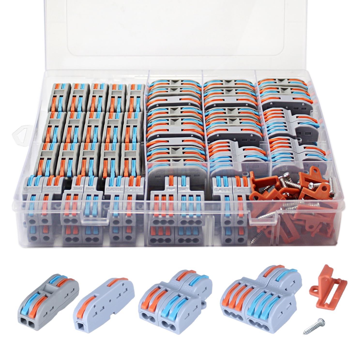 84 pcs Lever Wire Connectors kit with Bases